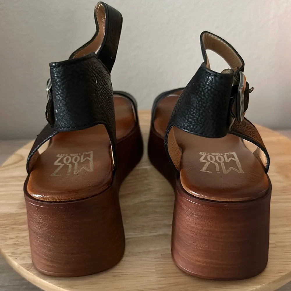 - Miz Mooz Leather Platform Wedges - Gwyneth